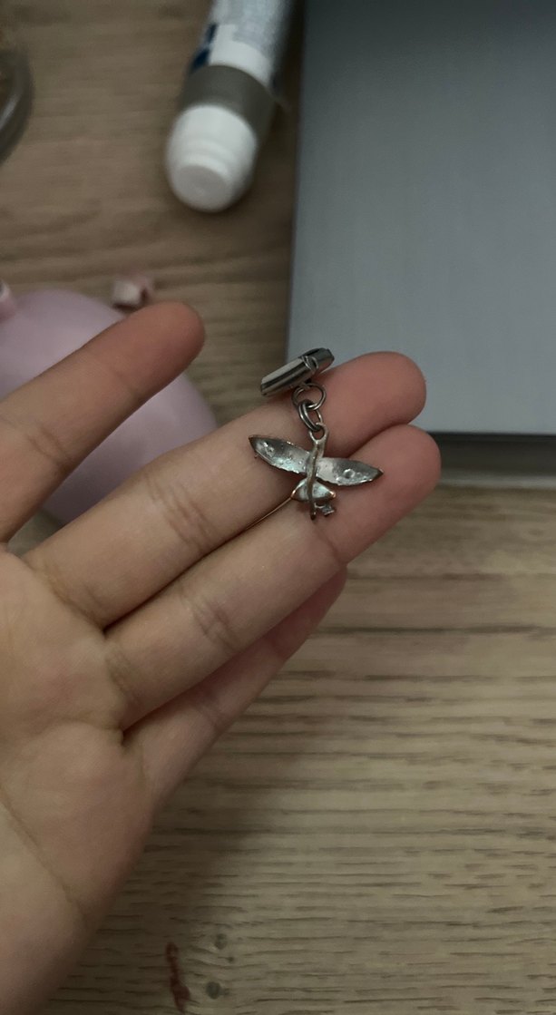 Boncuklu Turkuaz Böcek Kadın Charm - Görsel 2