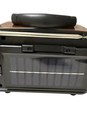 Kahverengi Retro Radyo Müzik Sistemi - Görsel 2