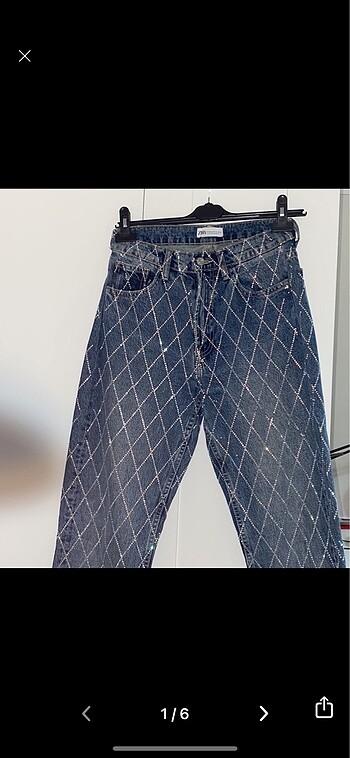 zara taşlı jean