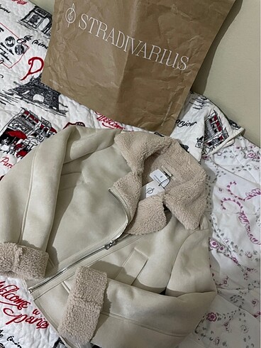 Stradivarius Stradivarius içi kürklü biker mont ceket