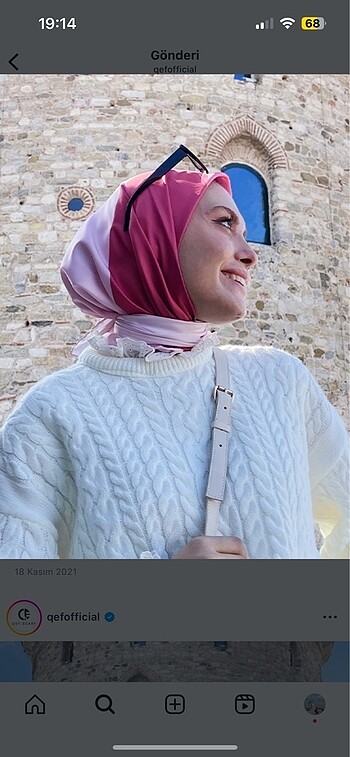 Eşarp qef tesettür