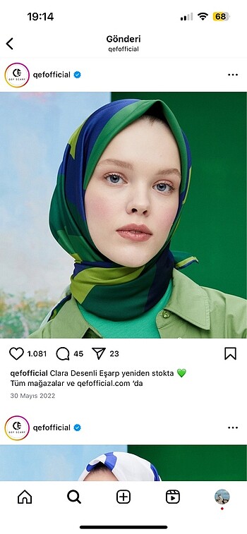 Eşarp qef tesettür