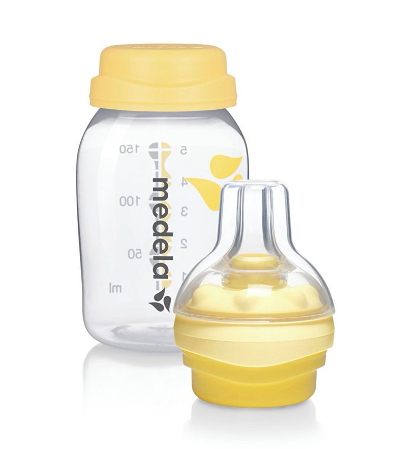 Madela Calma Gaz Yapmayan Sarı Bebek Biberonu ve Kapak 150 ml - Görsel 3