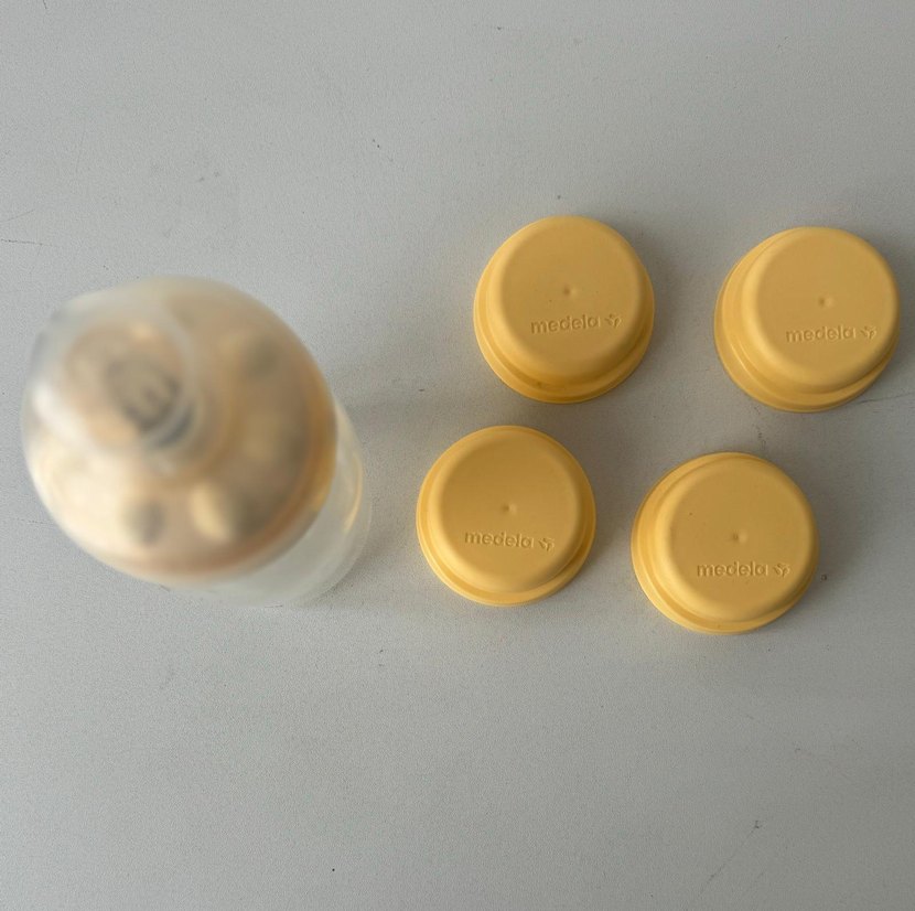 Madela Calma Gaz Yapmayan Sarı Bebek Biberonu ve Kapak 150 ml - Görsel 2