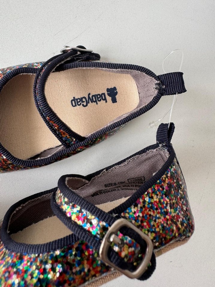 babyGap Parlak Renkli Kız Bebek Babet Ayakkabı - Görsel 5