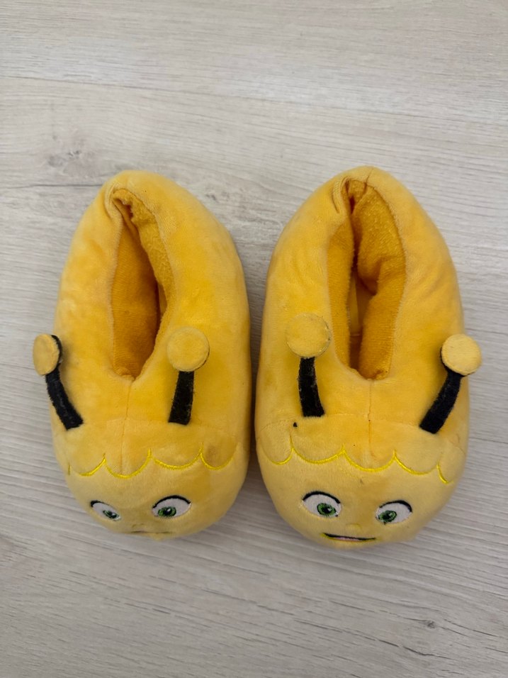 Kız Çocuk Sarı Arıcık Peluş Terlik - Görsel 2