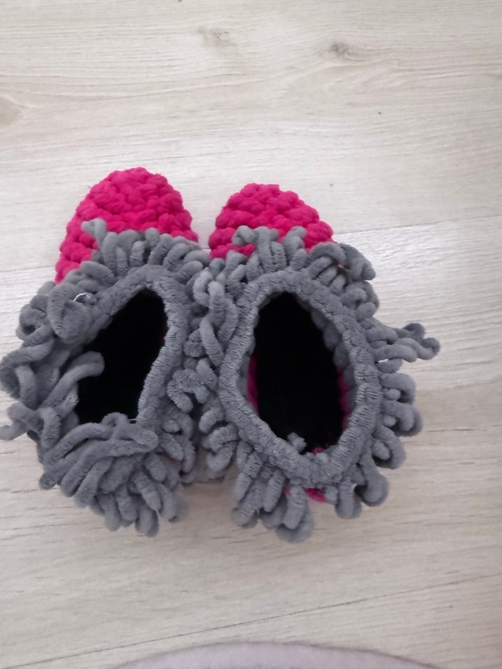 Kız ve Erkek Çocuk Renkli Örgü Sıcak Ev Terliği - Görsel 4