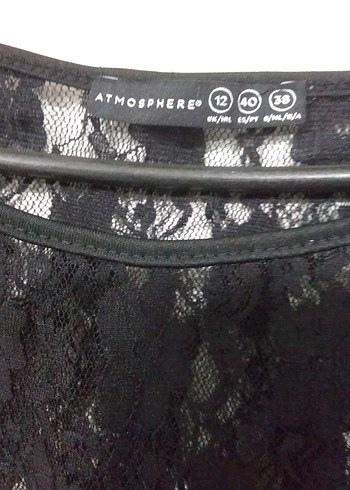 Siyah Dantel Uzun Kollu Midi Elbise - Görsel 7