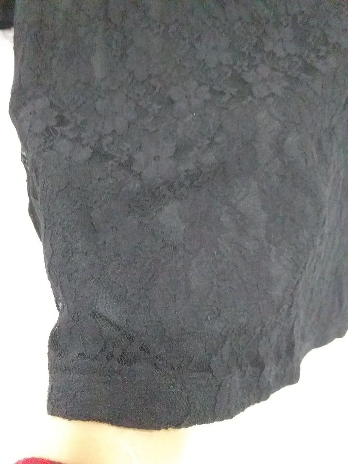 Siyah Dantel Uzun Kollu Midi Elbise - Görsel 3