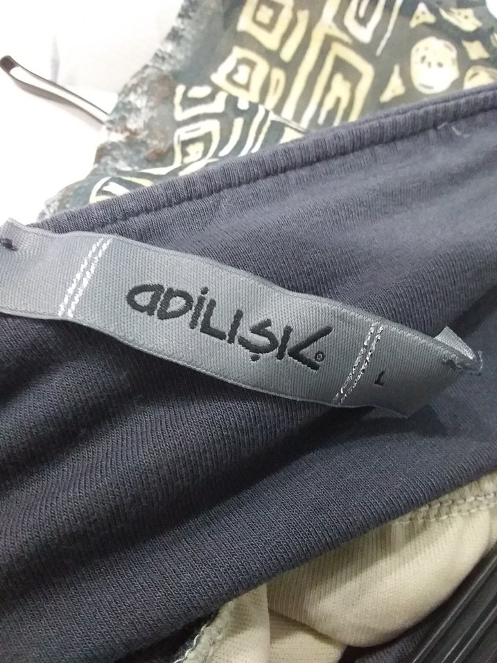 Bohem Gri Batik Desenli Kemerli Mini straplez bluz, adil ışık - Görsel 2