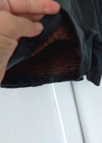 Siyah Deri Pileli Mini Etek - Görsel 7