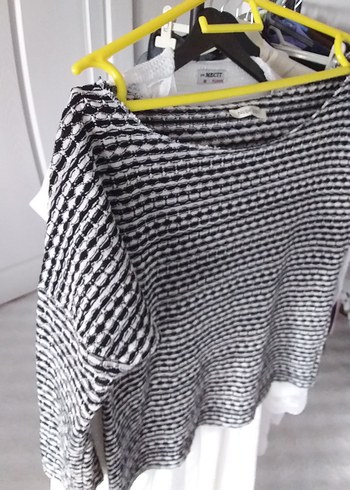 Gri Örgü Kadın Triko Bluz - Görsel 2