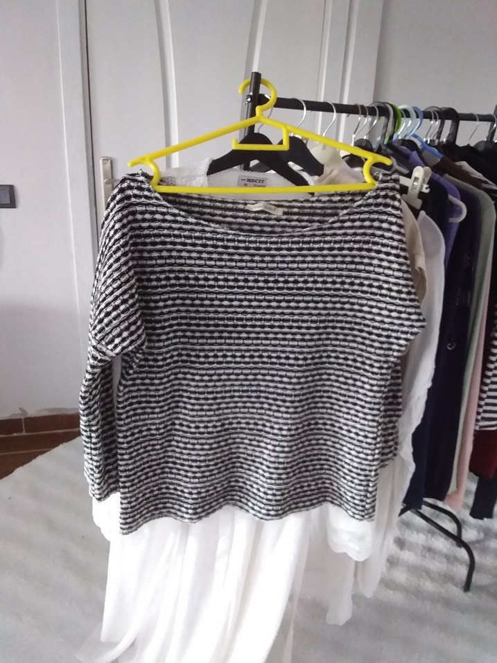 Gri Örgü Kadın Triko Bluz - Görsel 3