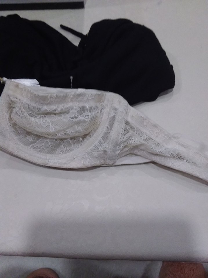 Gri Beyaz Dantel Goth Parisian Sütyen - Görsel 3