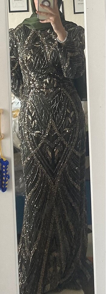 Taşlı tesettür abaya