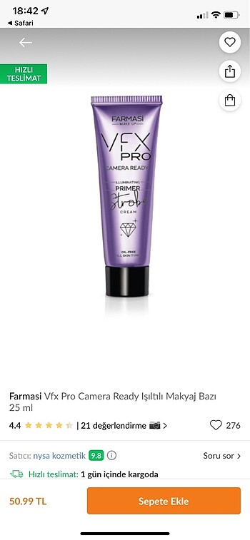 Farmasi vfx pro camera ready illuminating primer strobe cream
