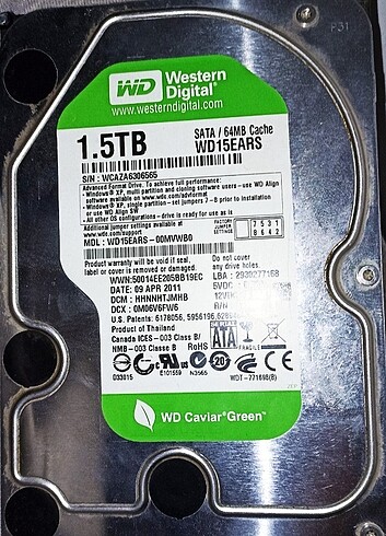 1.5 TB harddisk 