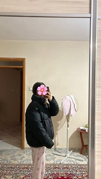 s Beden siyah Renk Defacto fit dik yaka puffer şişme mont