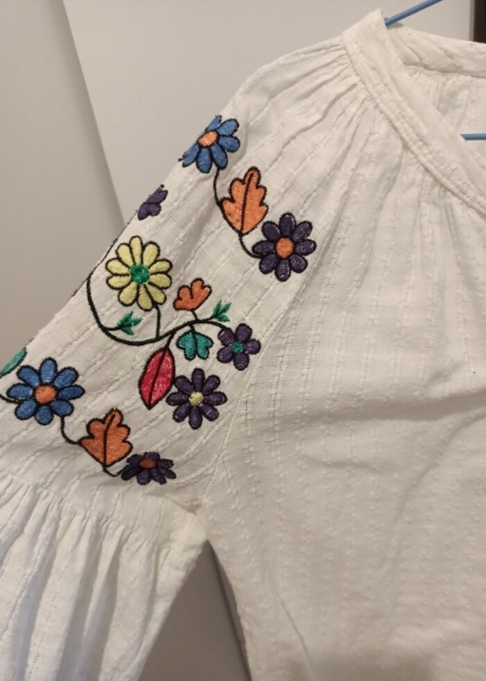 Pamuklu gömlek bluz  - Görsel 4