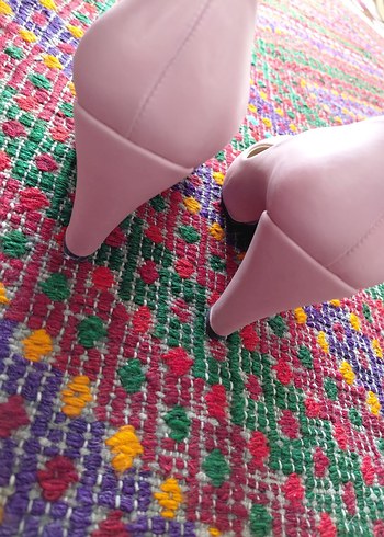 Pembe Topuklu Kadın Stiletto - Görsel 5