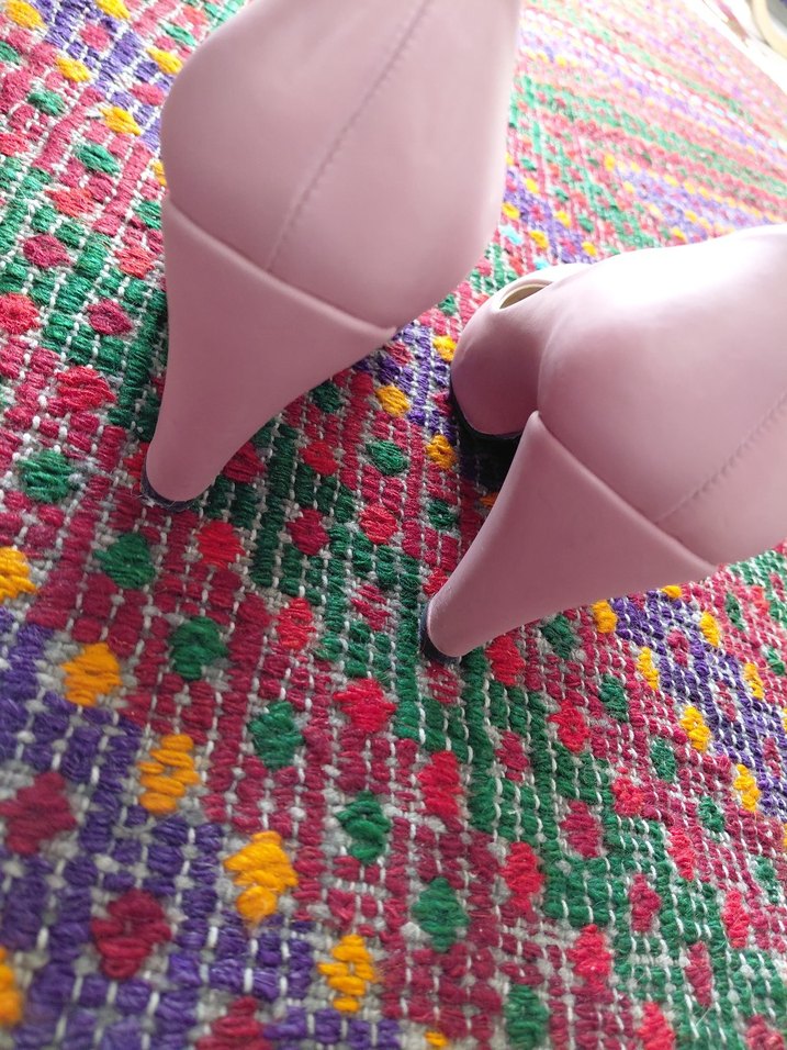 Pembe Topuklu Kadın Stiletto - Görsel 5