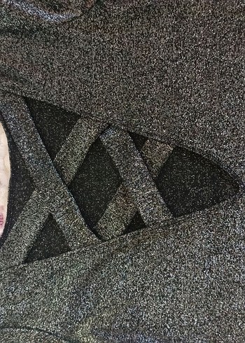 Sırt detaylı pırıltılı Strappy Elbise - Görsel 3