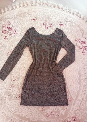 Sırt detaylı pırıltılı Strappy Elbise - Görsel 8