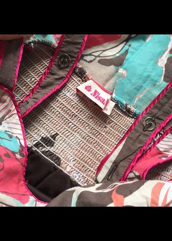 Çiçek Desenli Uzun Bohem Elbise - Görsel 6