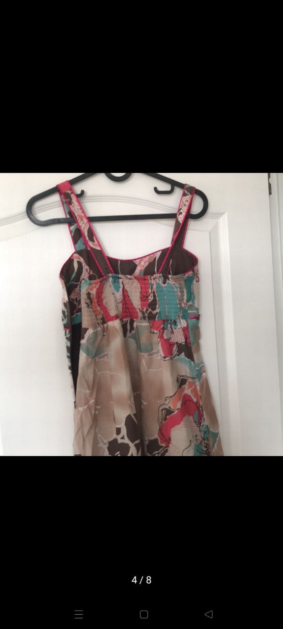 Çiçek Desenli Uzun Bohem Elbise - Görsel 4