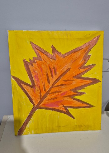 Parlak Turuncu Yaprak Tablosu - Görsel 2