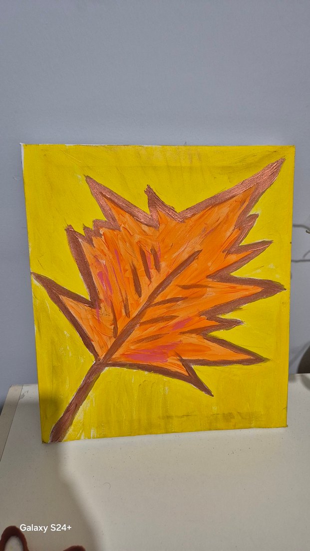 Parlak Turuncu Yaprak Tablosu - Görsel 2