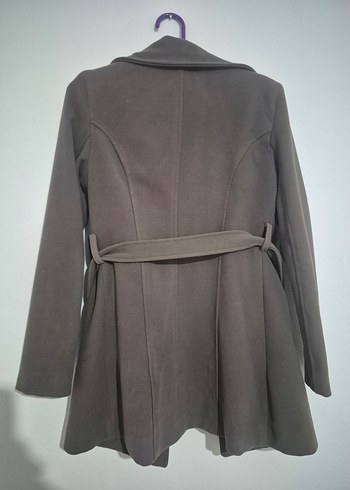 Düğmeli kahve Kadın Kaban - Görsel 4