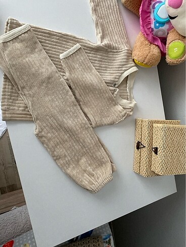 Kadife bebek pijama takımı