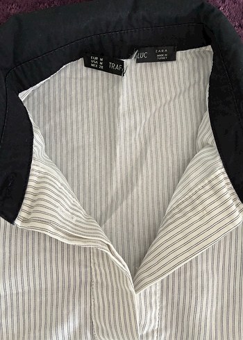 Kısa Kollu, Düğmeli Beyaz Zara Kadın Gömlek - Görsel 2