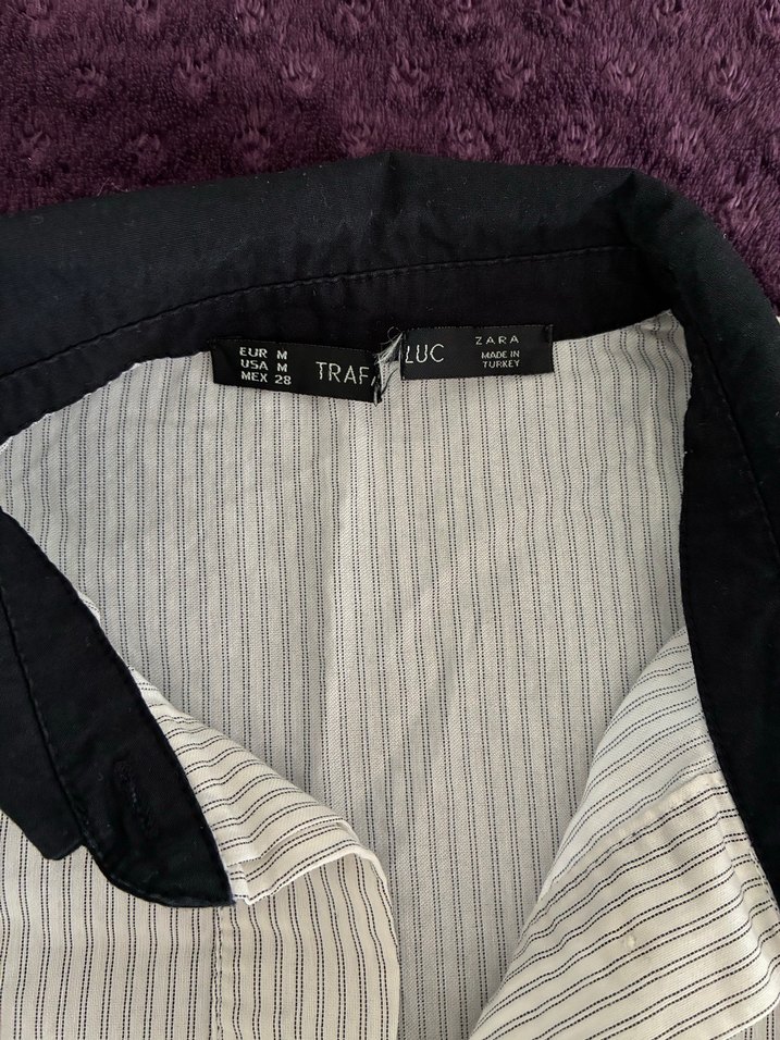 Kısa Kollu, Düğmeli Beyaz Zara Kadın Gömlek - Görsel 4