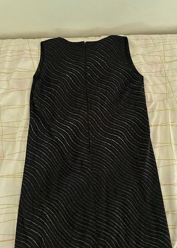 Siyah Parlak Uzun Abiye Elbise - Görsel 4