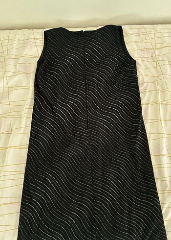 Siyah Parlak Uzun Abiye Elbise - Görsel 3