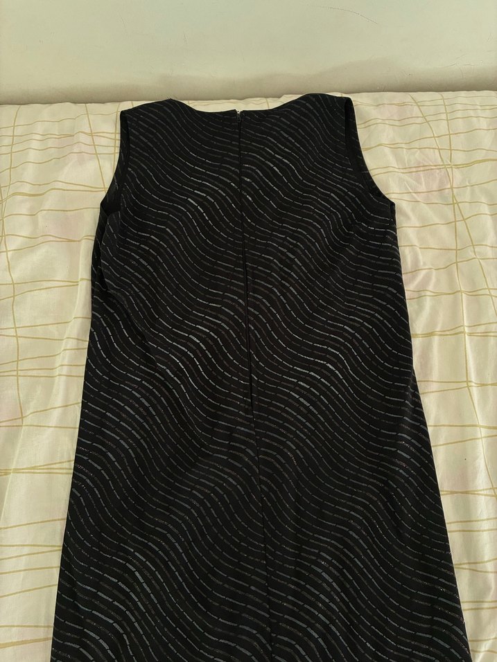 Siyah Parlak Uzun Abiye Elbise - Görsel 4