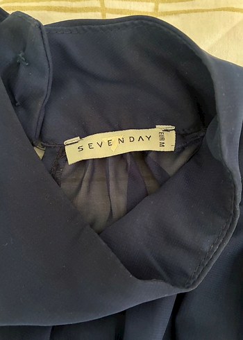 Lacivert Fırfırlı Midi Abiye Elbise - Görsel 6