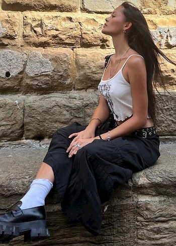 Diğer gothic Siyah Uzun Kadın Etek