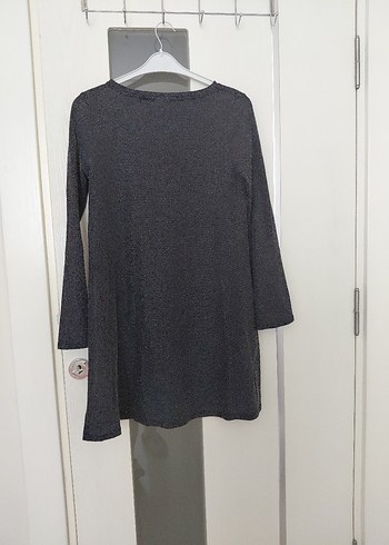 Siyah Uzun Kollu Triko Midi Elbise - Görsel 4