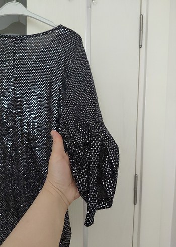 Kadın Siyah Örgü Yılan Desenli Bluz - Görsel 3