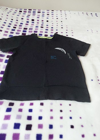 Erkek Çocuk Siyah Baskılı Kısa Kollu Tişört - Görsel 3