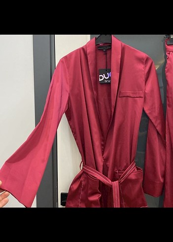 Bordo Erkek Kemerli Pijama Takımı - Görsel 5