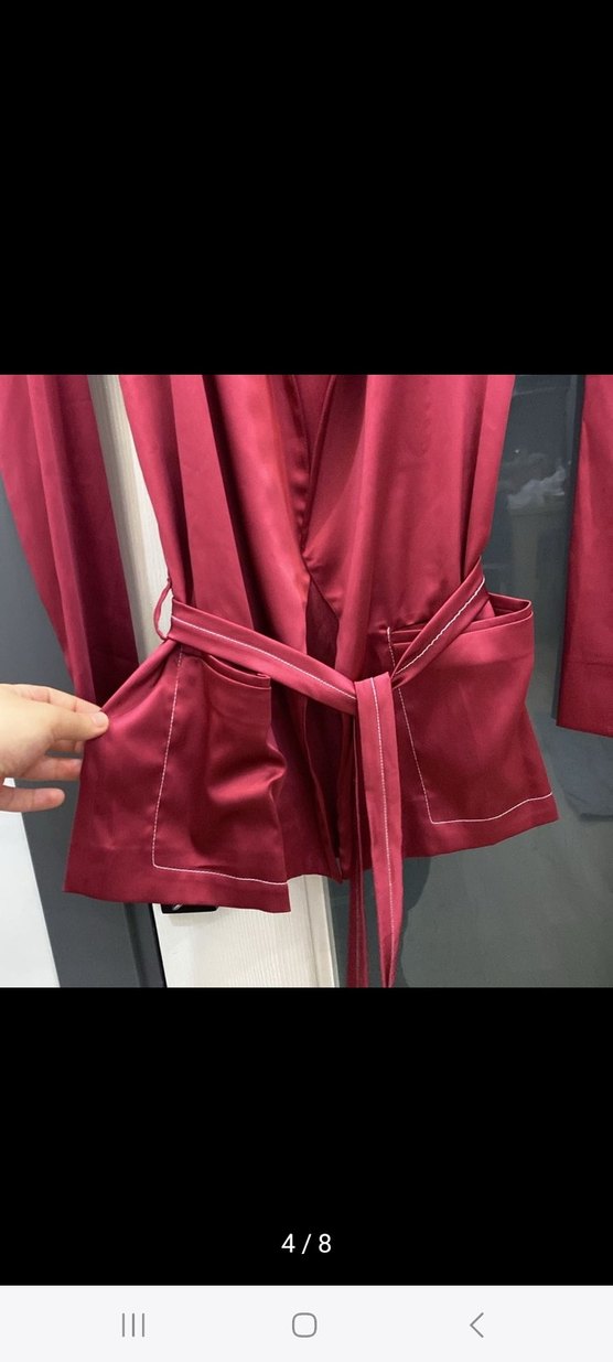 Bordo Erkek Kemerli Pijama Takımı - Görsel 4