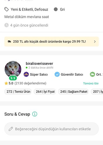 Gri Sarkaçlı Duvar Saati - Görsel 10