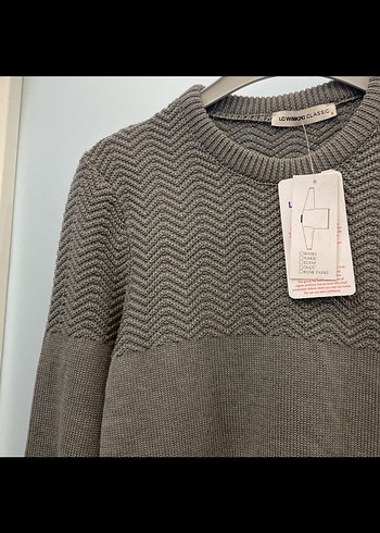 Gri Erkek Triko Bisiklet Yaka Kazak - Görsel 4