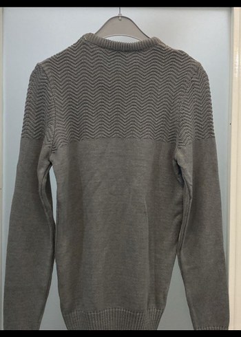 Gri Erkek Triko Bisiklet Yaka Kazak - Görsel 11