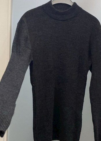 Siyah Boğazlı Örme Kadın Kazak - Görsel 4