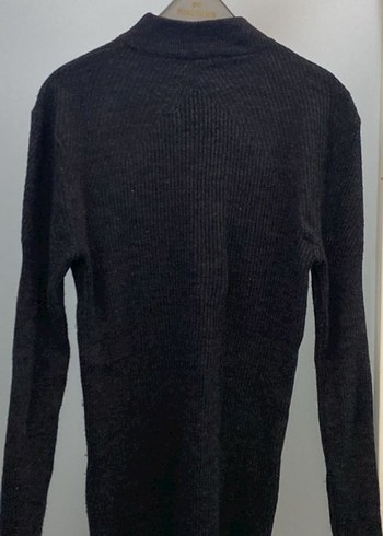 Siyah Boğazlı Örme Kadın Kazak - Görsel 8